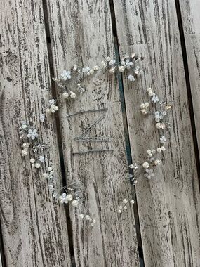 Hair Vine with crystals and pearls (~21 inches)